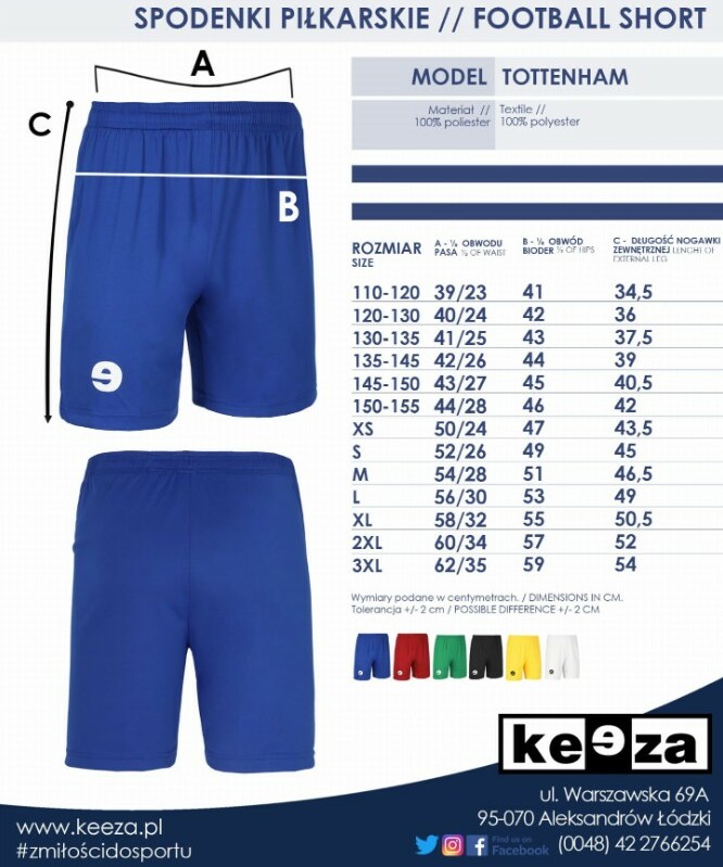 Spodenki żółte