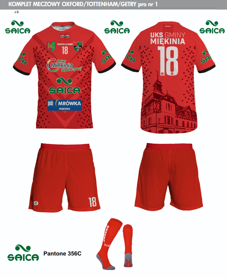 Komplet meczowy czerwony