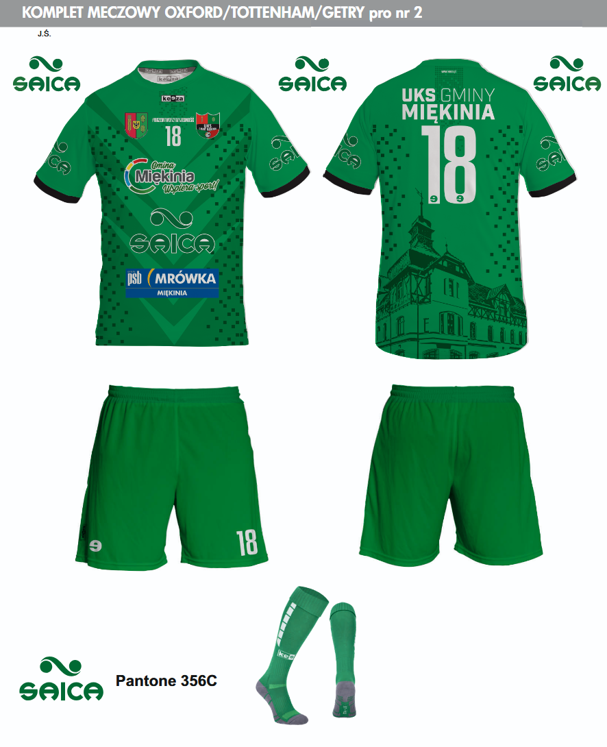 Komplet meczowy zielony